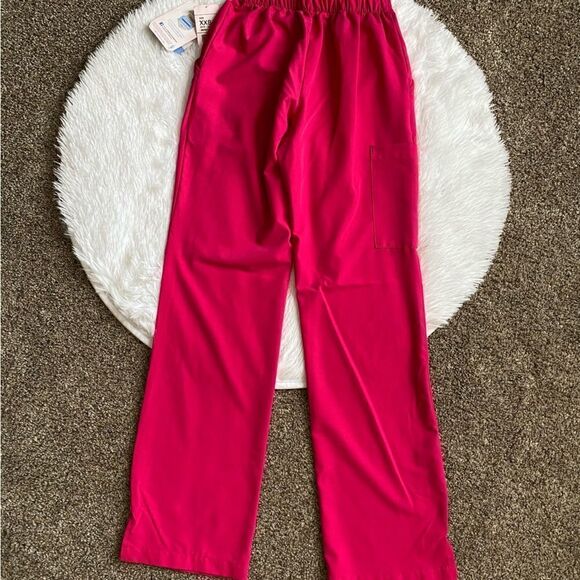 Jockey Modern Fit Multi Stretch Pink Scrub Pants New Drawstring Waist Womens XXS - Picture 2 of 11